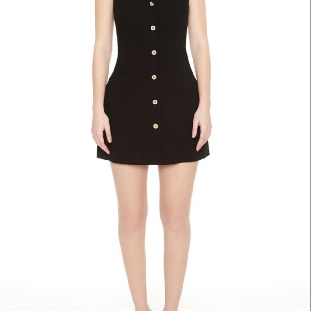 Elegant Black Button-Down Dress